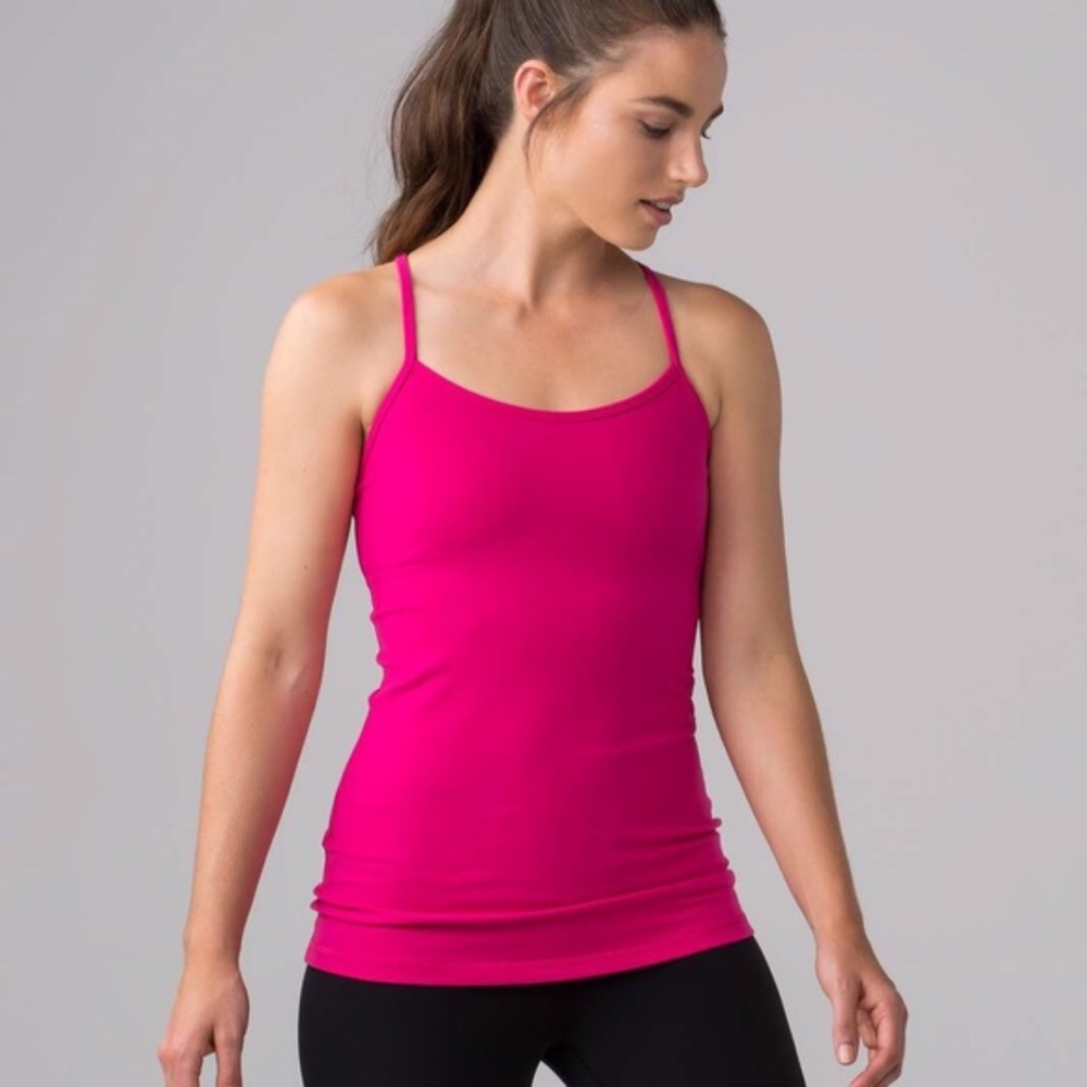 HOT PINK Lululemon Power Y Tank Top